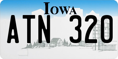 IA license plate ATN320