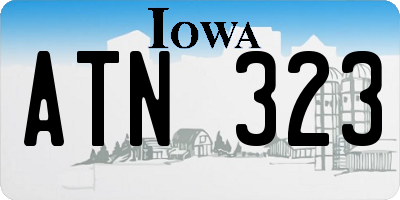 IA license plate ATN323
