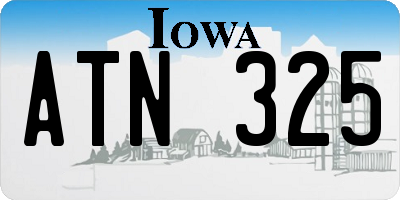 IA license plate ATN325