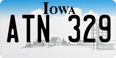 IA license plate ATN329