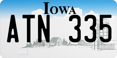 IA license plate ATN335