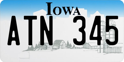IA license plate ATN345