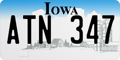 IA license plate ATN347