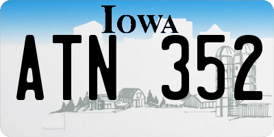 IA license plate ATN352
