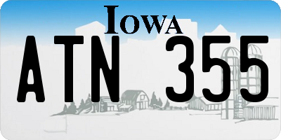 IA license plate ATN355