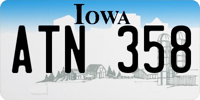 IA license plate ATN358