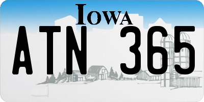 IA license plate ATN365