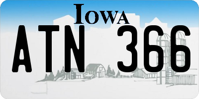 IA license plate ATN366