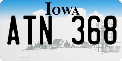 IA license plate ATN368