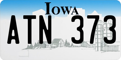 IA license plate ATN373