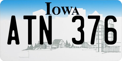 IA license plate ATN376