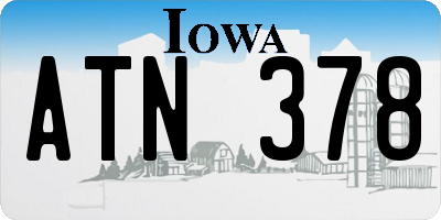 IA license plate ATN378