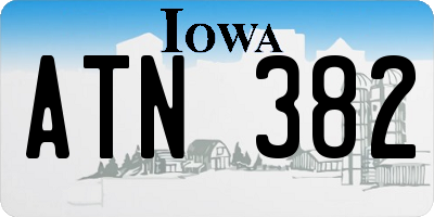 IA license plate ATN382