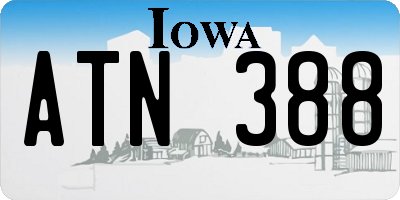 IA license plate ATN388