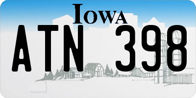 IA license plate ATN398