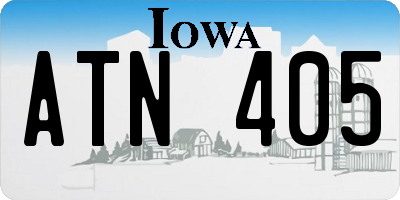 IA license plate ATN405