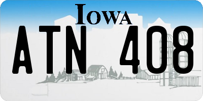 IA license plate ATN408