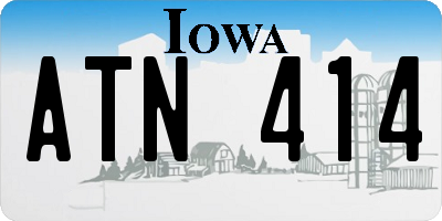 IA license plate ATN414