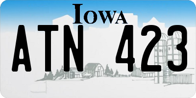 IA license plate ATN423