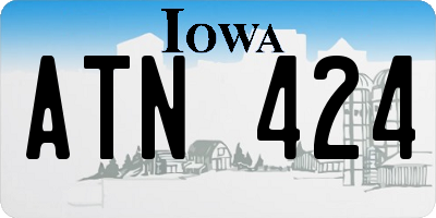 IA license plate ATN424