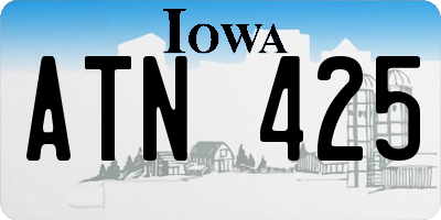 IA license plate ATN425