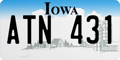 IA license plate ATN431