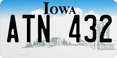 IA license plate ATN432