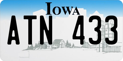 IA license plate ATN433