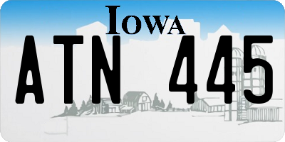 IA license plate ATN445