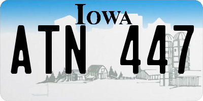 IA license plate ATN447