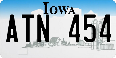 IA license plate ATN454