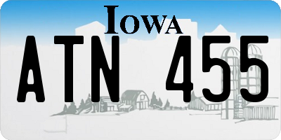 IA license plate ATN455