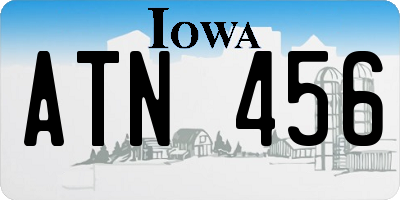 IA license plate ATN456