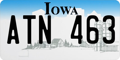 IA license plate ATN463