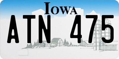 IA license plate ATN475