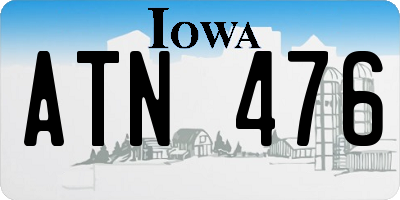 IA license plate ATN476