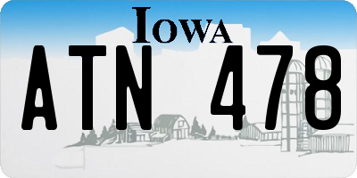 IA license plate ATN478
