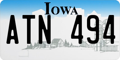 IA license plate ATN494