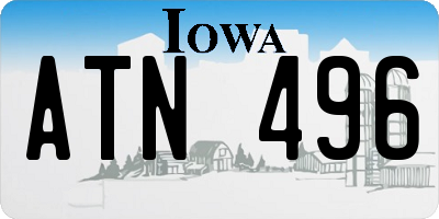 IA license plate ATN496