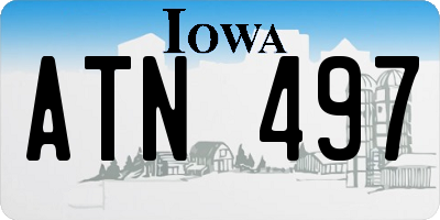 IA license plate ATN497