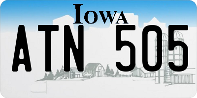 IA license plate ATN505