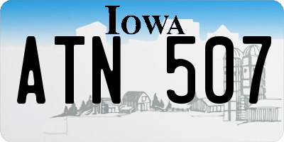 IA license plate ATN507