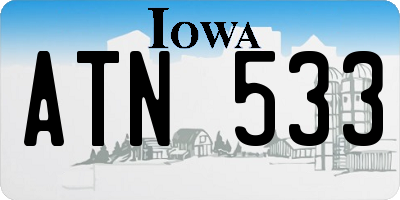 IA license plate ATN533