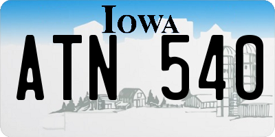 IA license plate ATN540