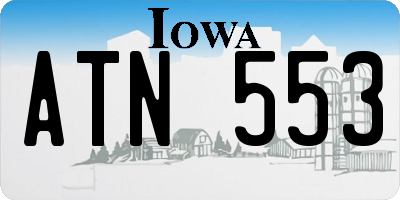 IA license plate ATN553