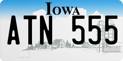 IA license plate ATN555