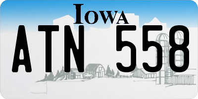 IA license plate ATN558