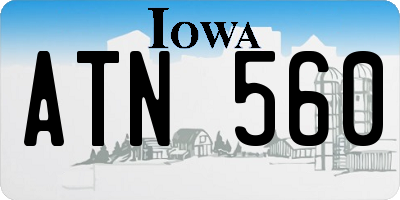 IA license plate ATN560