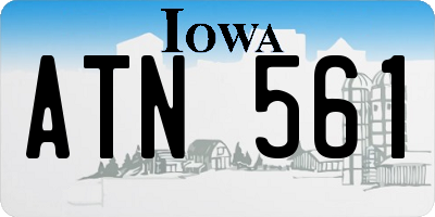 IA license plate ATN561