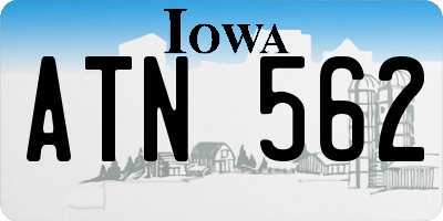 IA license plate ATN562